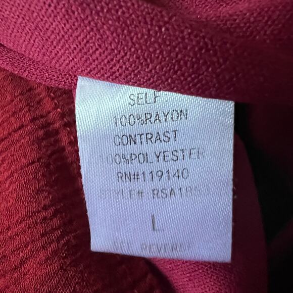 Purple Snow Red Cold Shoulder Romper, L - Picture 8 of 8